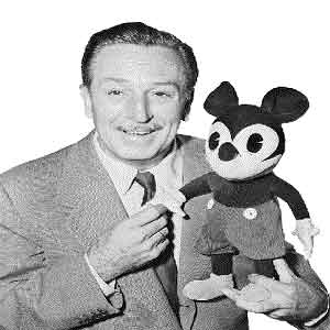 Walt Disney with Mickey Mouse
